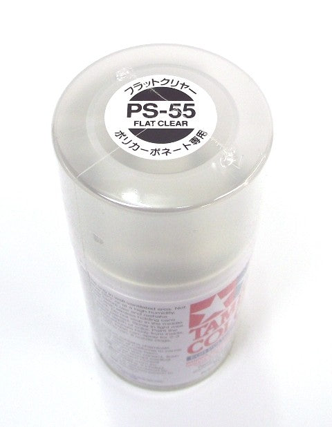 PS-55 TAMIYA POLYCARBONATE SPRAY PAINT FLAT CLEAR