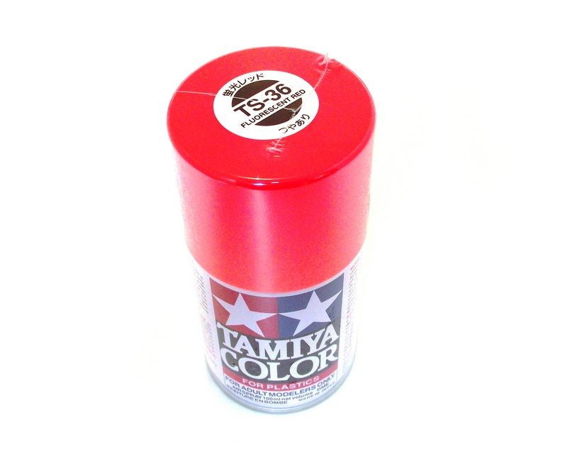 TS-36 TAMIYA ACRYLIC SPRAY PAINT FLUORESCENT RED