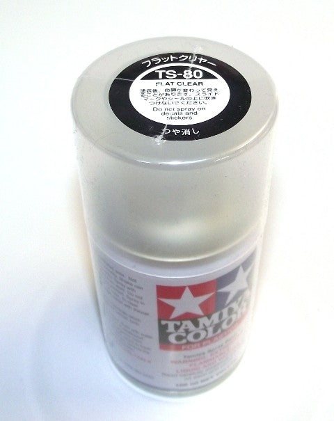 TS-80 TAMIYA ACRYLIC SPRAY PAINT FLAT CLEAR