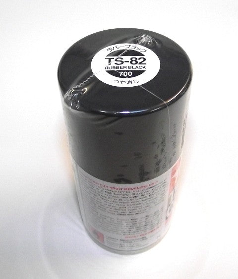 TS-82 TAMIYA ACRYLIC SPRAY PAINT BLACK RUBBER