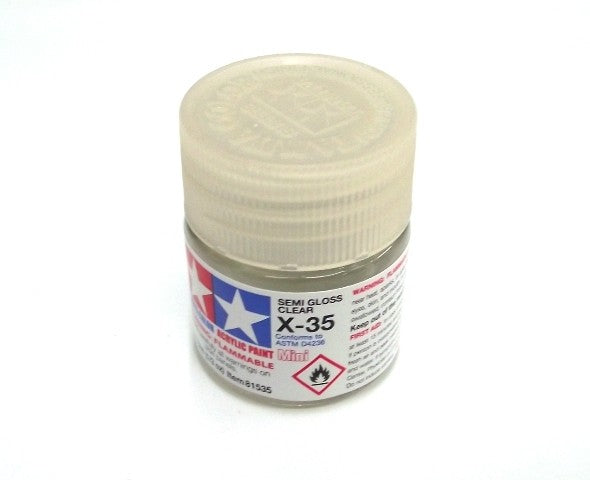 X-35 TAMIYA ACRYLIC PAINT SEMI GLOSS CLEAR (GLOSS)