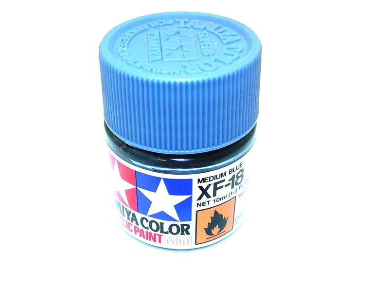 XF-18 TAMIYA ACRYLIC PAINT FLAT MEDIUM BLUE