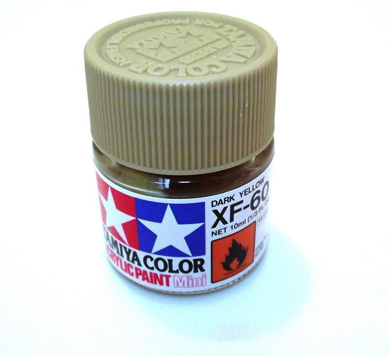 XF-60 TAMIYA ACRYLIC PAINT FLAT DARK YELLOW