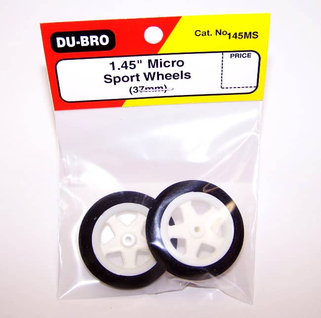 DUBRO - 145MS 1.45in MICRO SPORT WHEELS (1 PAIR PER CARD)
