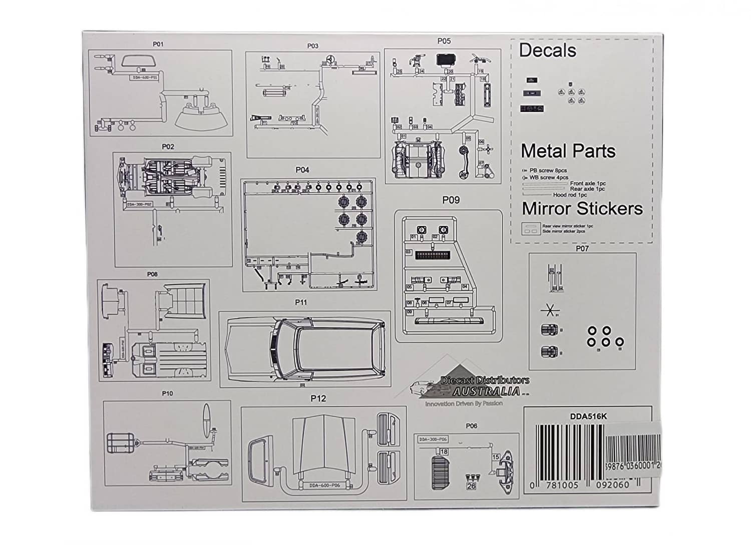 DDA 1:24 Kit Standard 6 Hj Panel V
