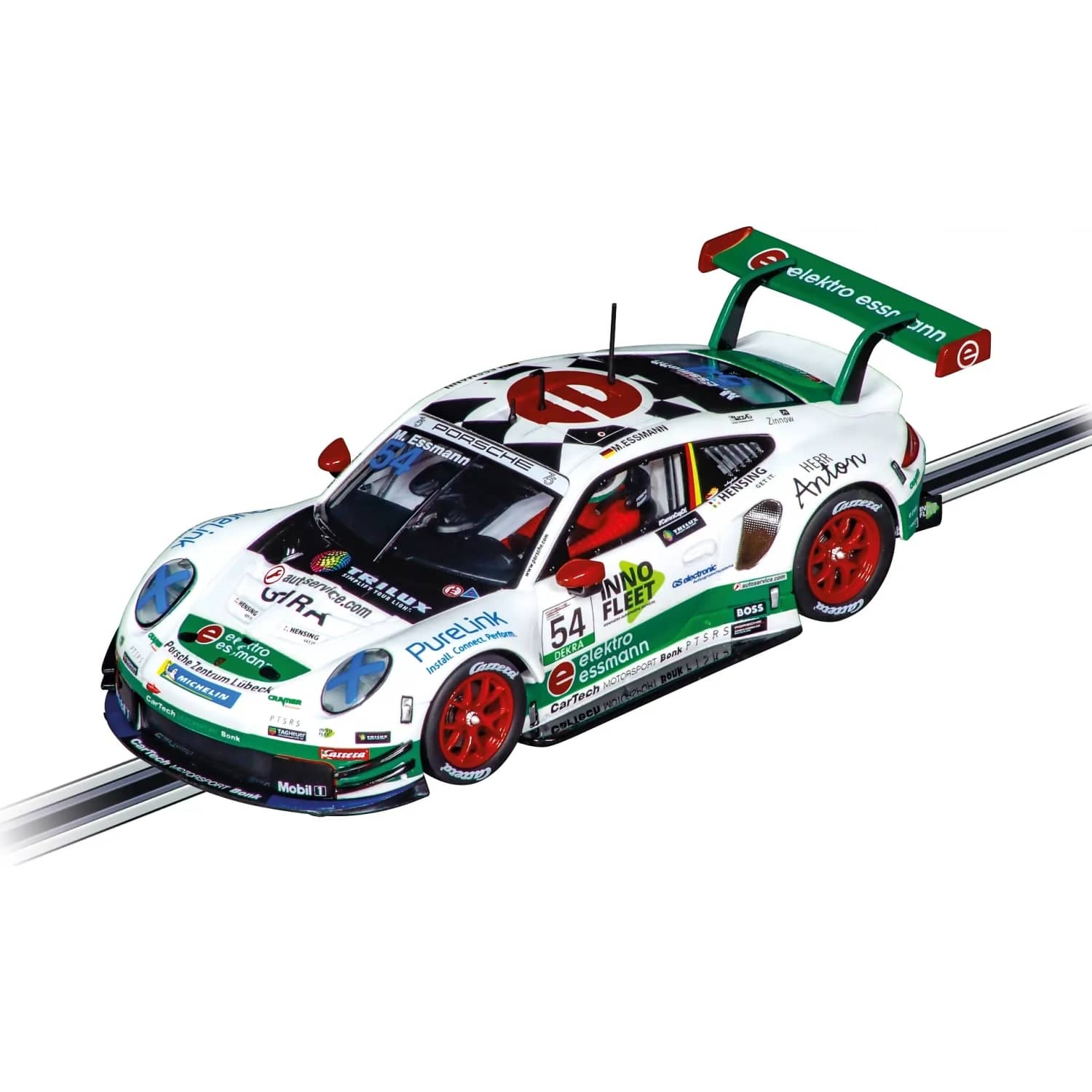 Carrera - Evolution 1:32 - Porsche 911 CarTech Motorsport Bonk M. Essmann No.54 Slot Car Also Suits Scalextric