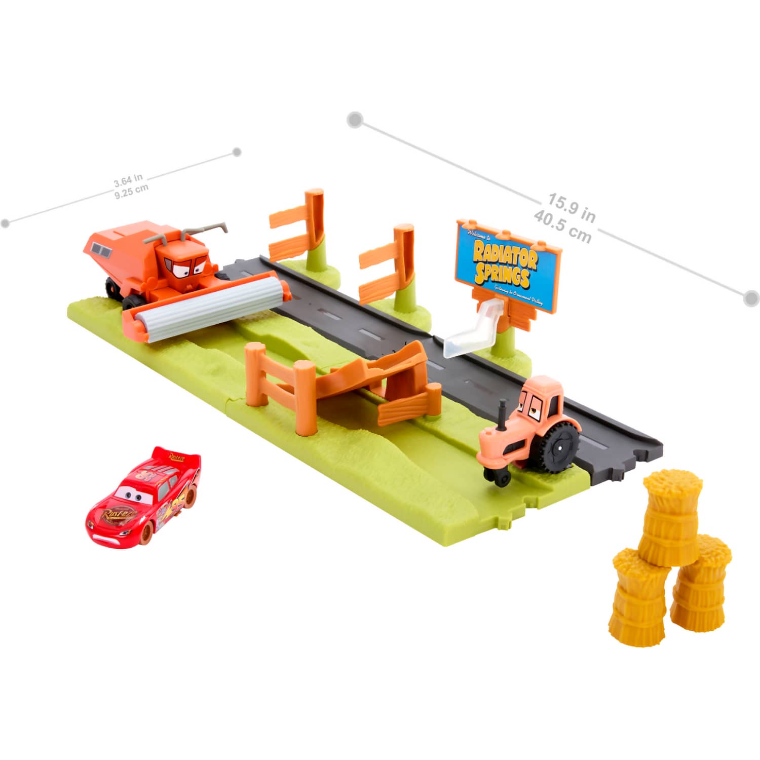 Disney Pixar - Cars Frank Escape & Stunt Race Playset With Lightning Mcqueen Toy Car