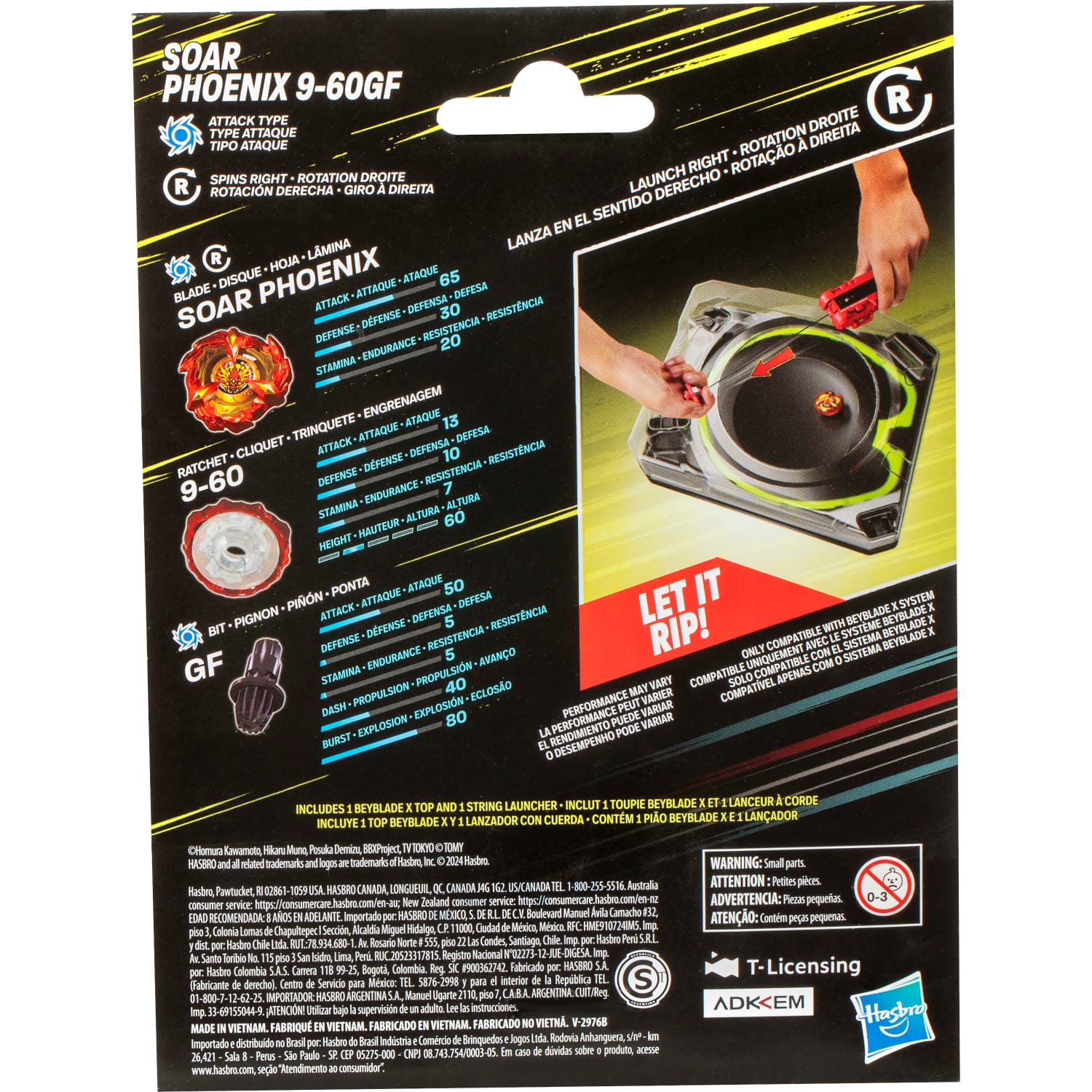 Beyblade X - Soar Phoenix 9-60gf Deluxe String Launcher Set
