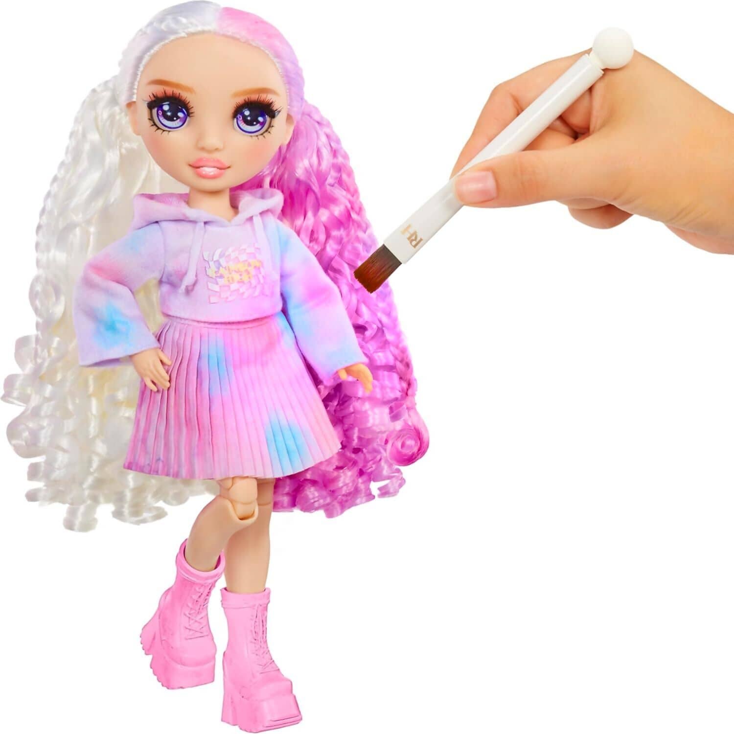 Rainbow High - Watercolour & Create DIY Fashion Doll - Purple Eyes