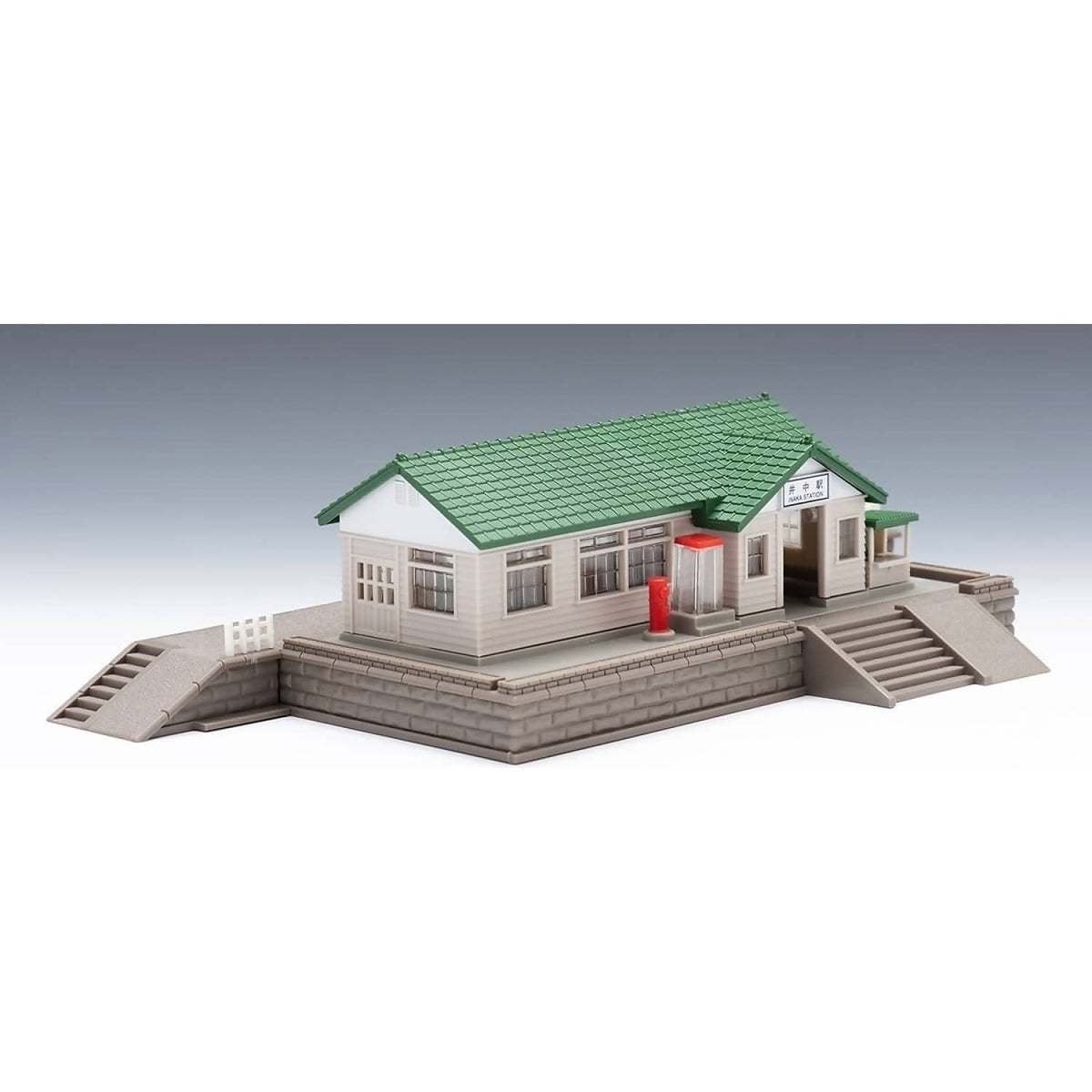 TOMIX - WOODEN STATION BUILDING SET GREEN N SCALE - MODEL RAILWAY ACCESSORY
