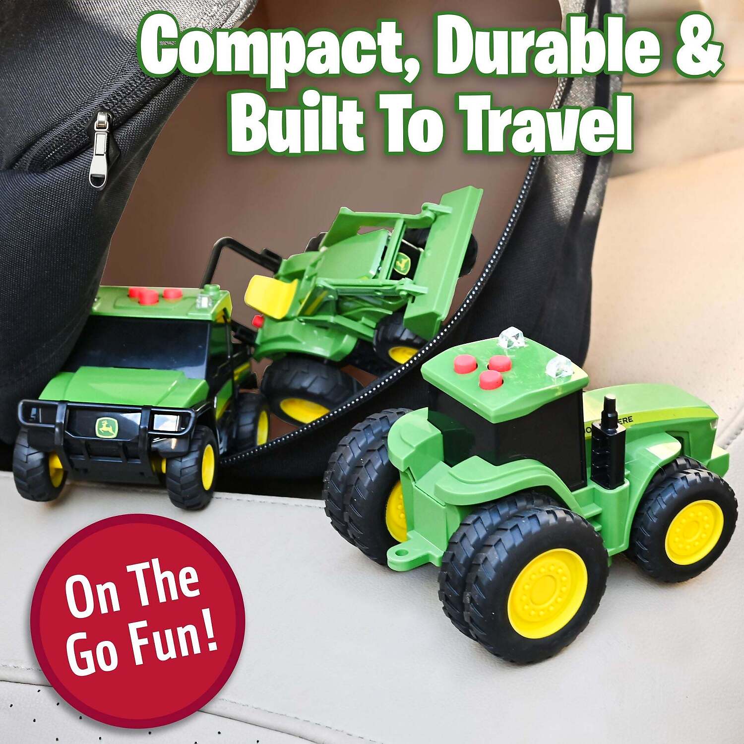 John Deere - Kids - Mini Farm Vehicles 3 Pack  with Lights & Sounds!