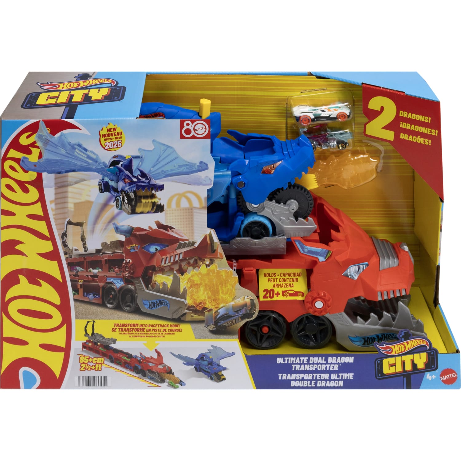 Hot Wheels - City Ultimate Dual Dragon Transporter Set - Mattel