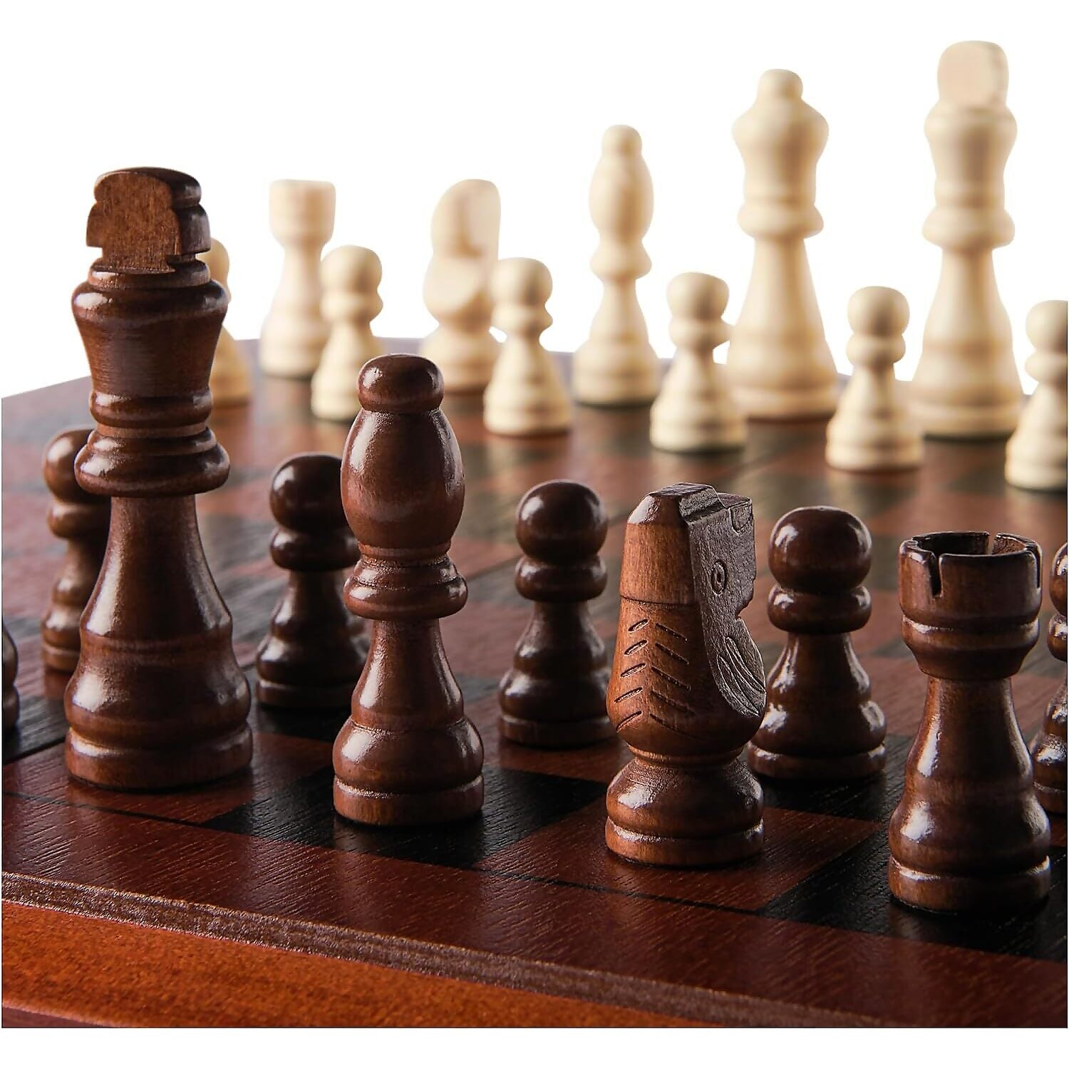 Cardinal Classics - Wood Chess Checkers & Backgammon Set