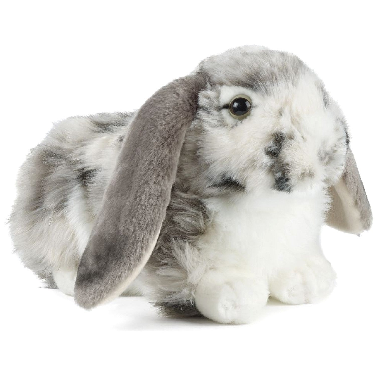 Living Nature - Grey Dutch Lop Eared Rabbit Super Soft Plush 26cm