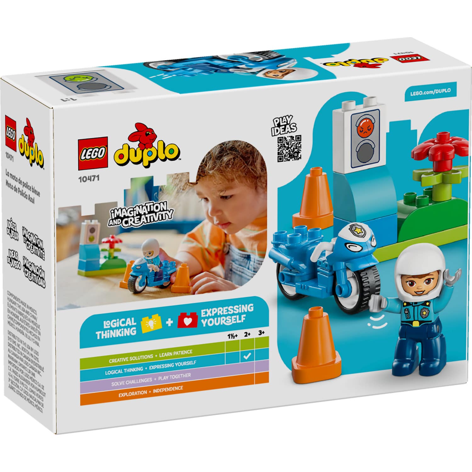 LEGO® 10471 Blue Police Motorcycle -  DUPLO®