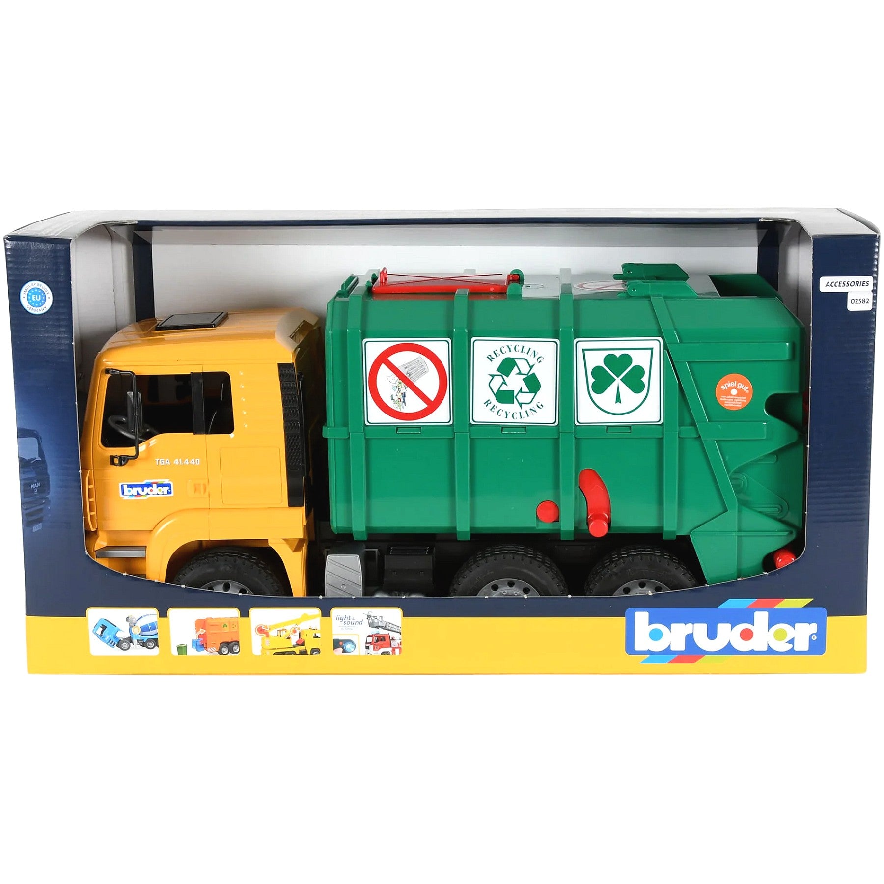 Bruder - MAN TGA Garbage Truck Rear Loading Scale 1:16