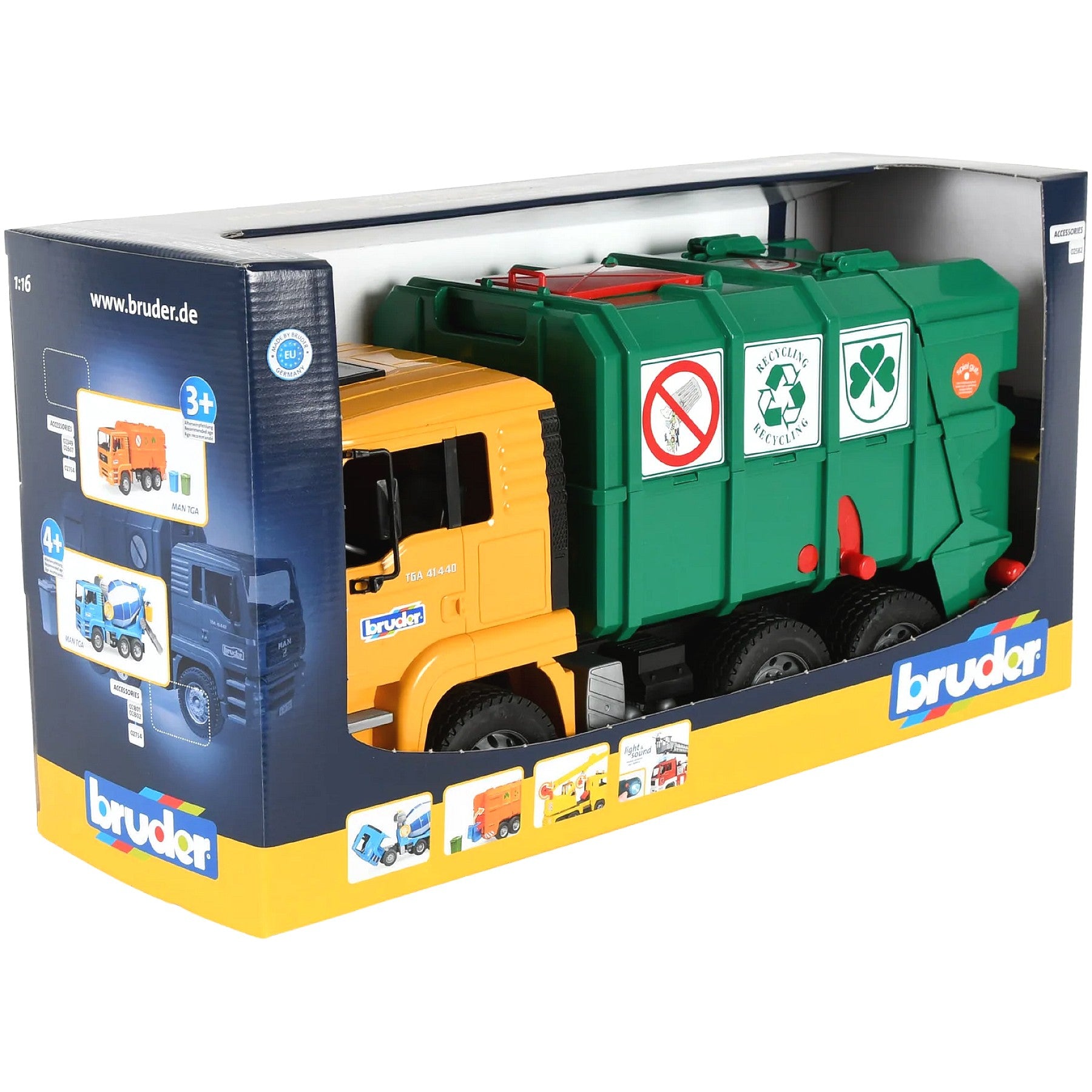Bruder - MAN TGA Garbage Truck Rear Loading Scale 1:16
