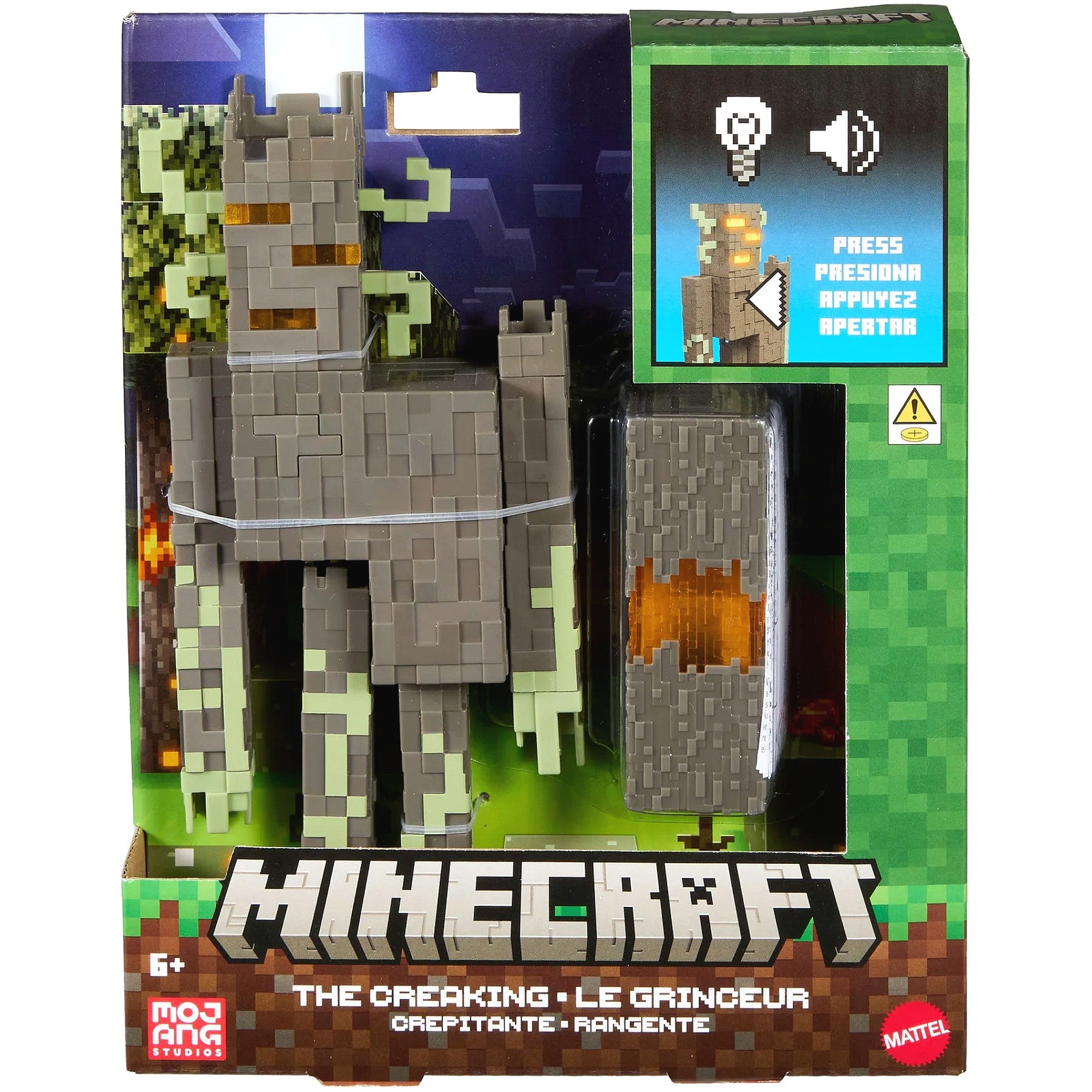 Minecraft - The Creaking 8-inch Action Figure with Interactive Lights Sounds & Accessories - Mattel