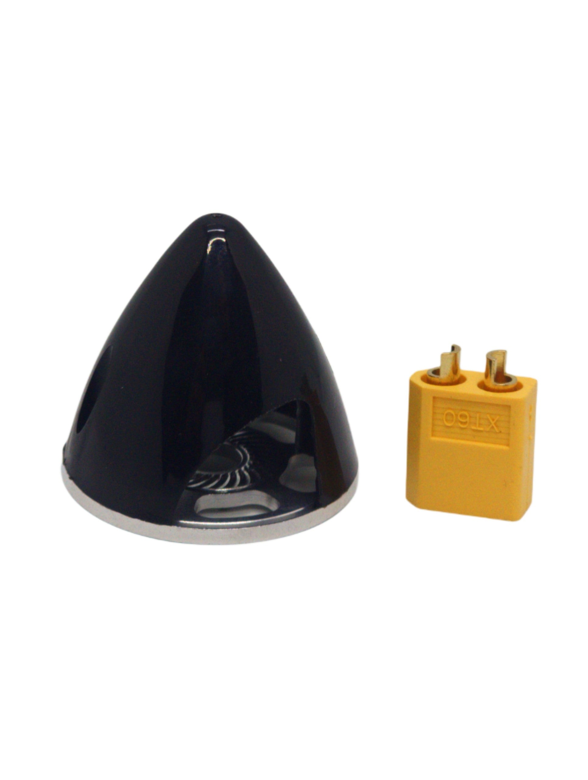 GEMFAN SPINNER 38MM BLACK ALUMINIUM BACKPLATE