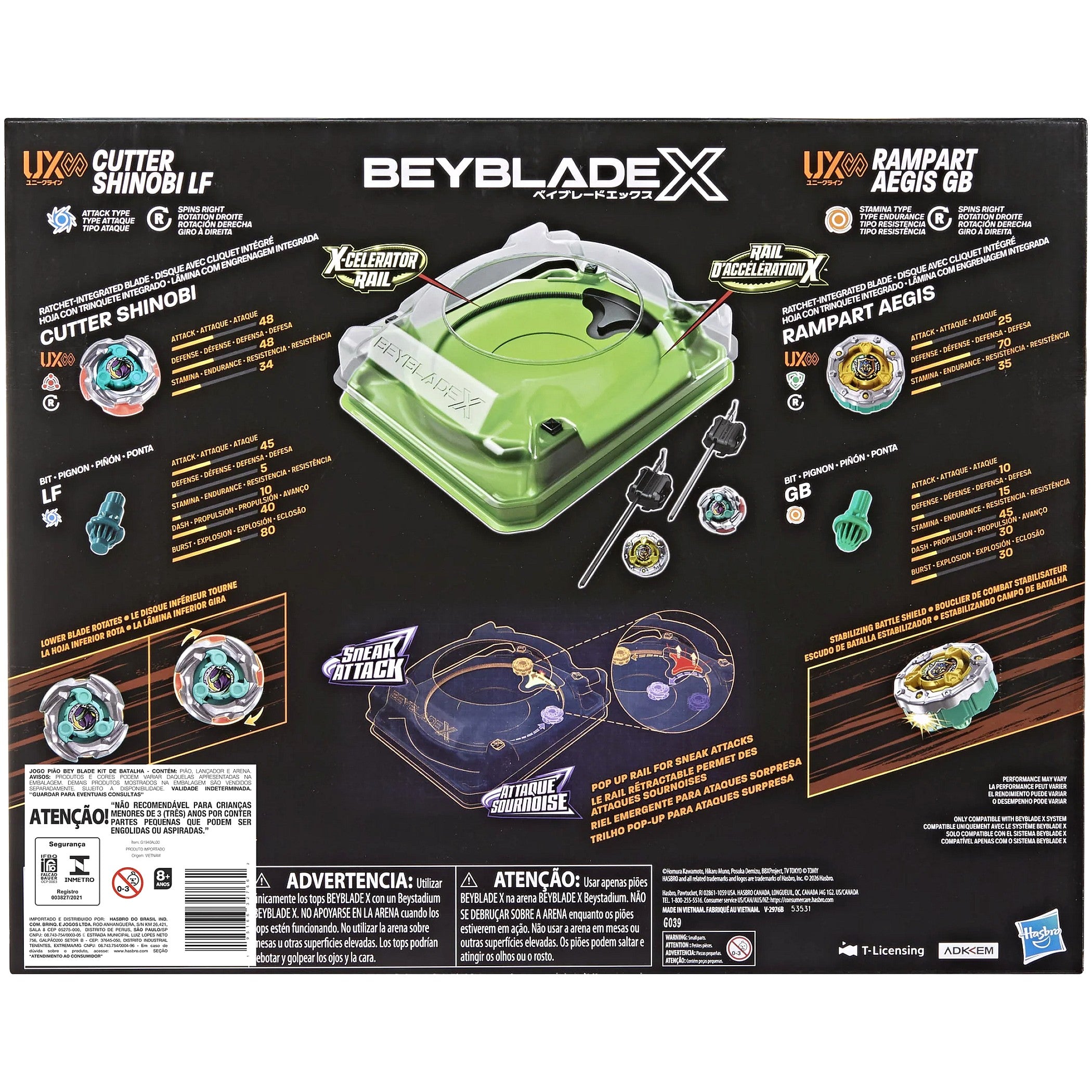 Beyblade - X Sneak Attack Battle Set with Beystadium Area