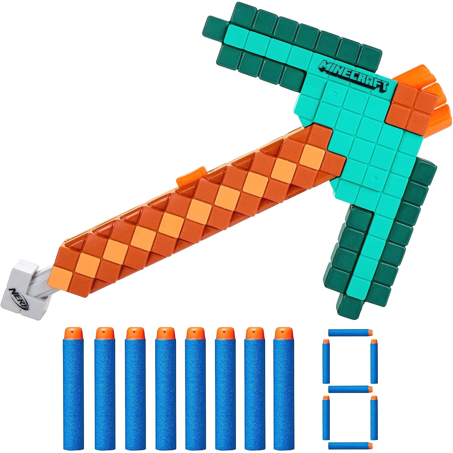 Nerf - Minecraft Diamond Pickaxe Dart Blaster - Hasbro