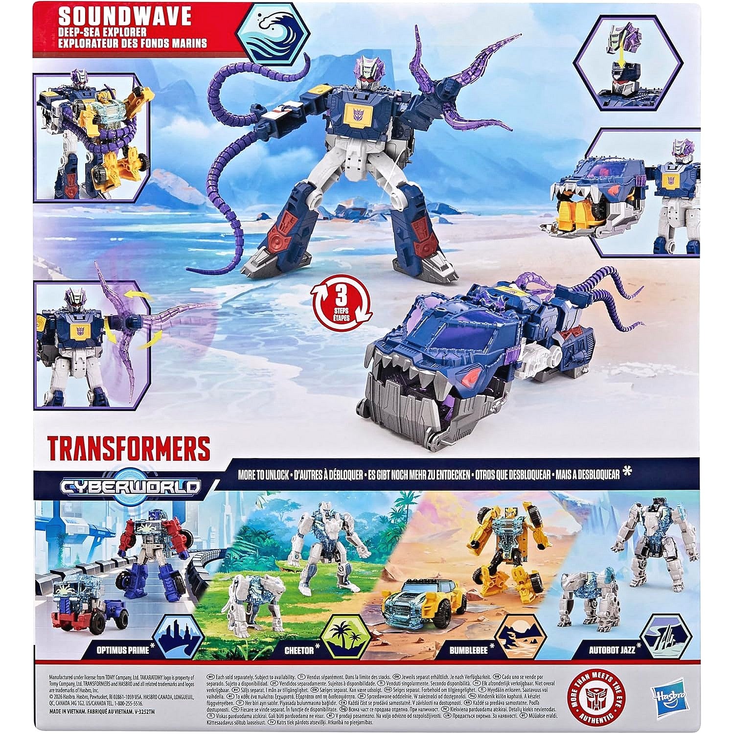 Transformers - CYBERWORLD Energon Surge Soundwave Deep-Sea Explorer Action Figure - Hasbro