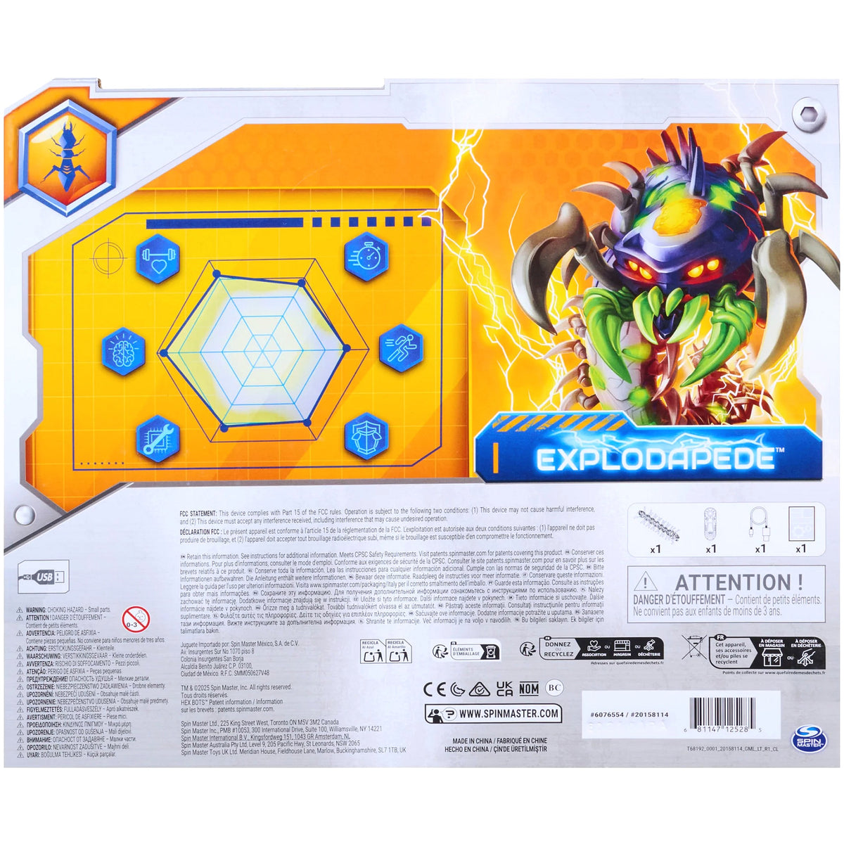 Hex Bots - Alive Inside Remote Control Explodapede - Spin Master