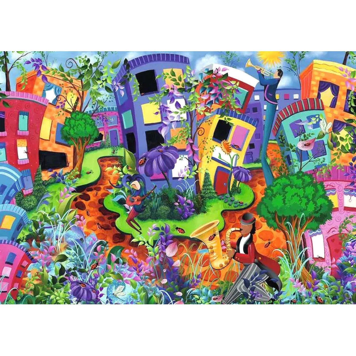 Ravensburger - Lady Bug Lane Jigsaw Puzzle 1000 Pieces