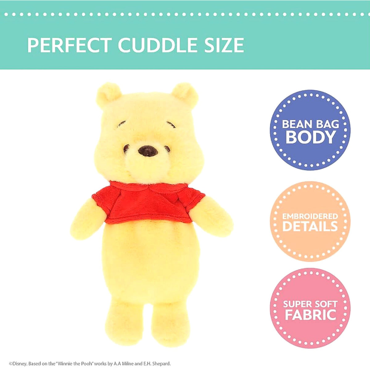 Winnie The Pooh - Red Shirt Cuddle Pal 33cm - Jasnor