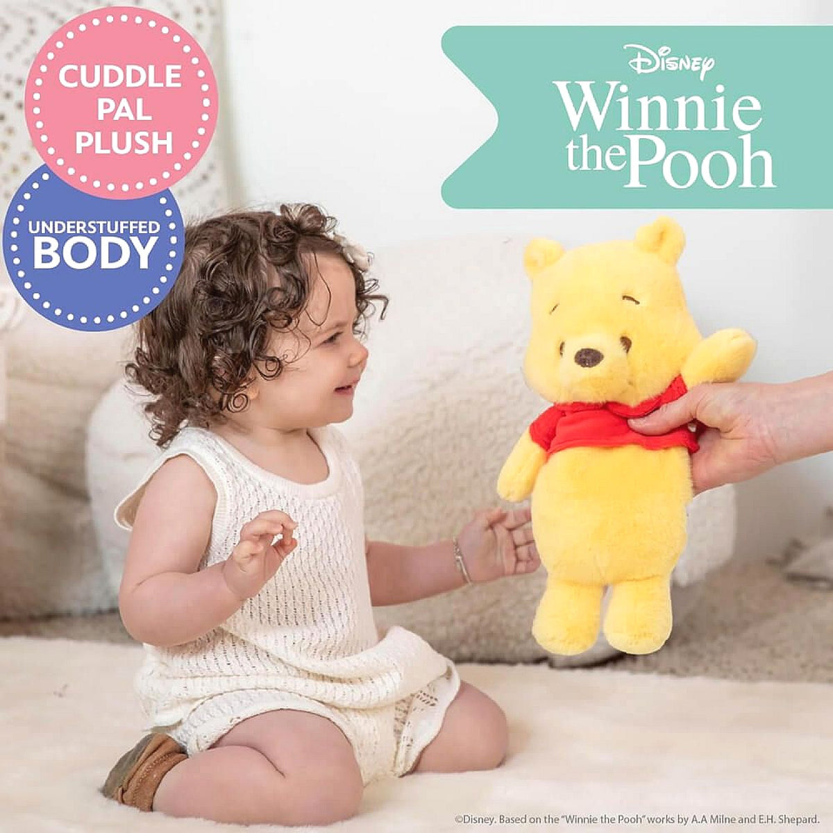 Winnie The Pooh - Red Shirt Cuddle Pal 33cm - Jasnor