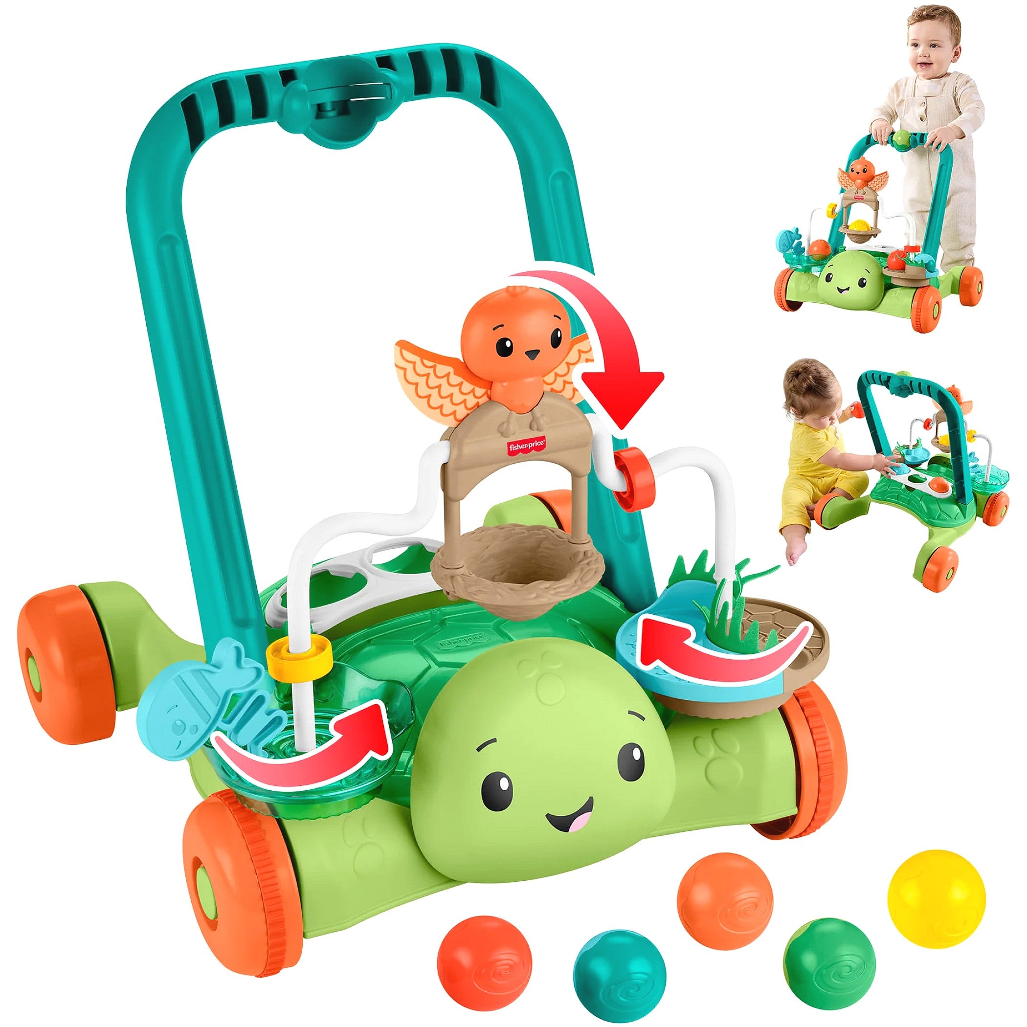 Fisher-Price - Moves With You Turtle Walker - Mattel