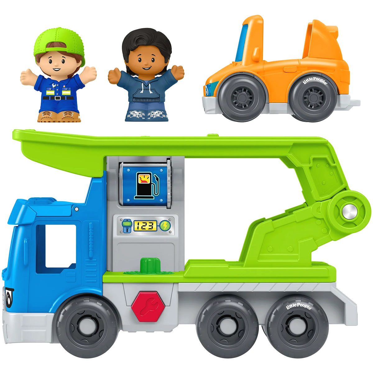 Fisher-Price - Little People Load & Roll Hauler Car Carrier Playset - Mattel