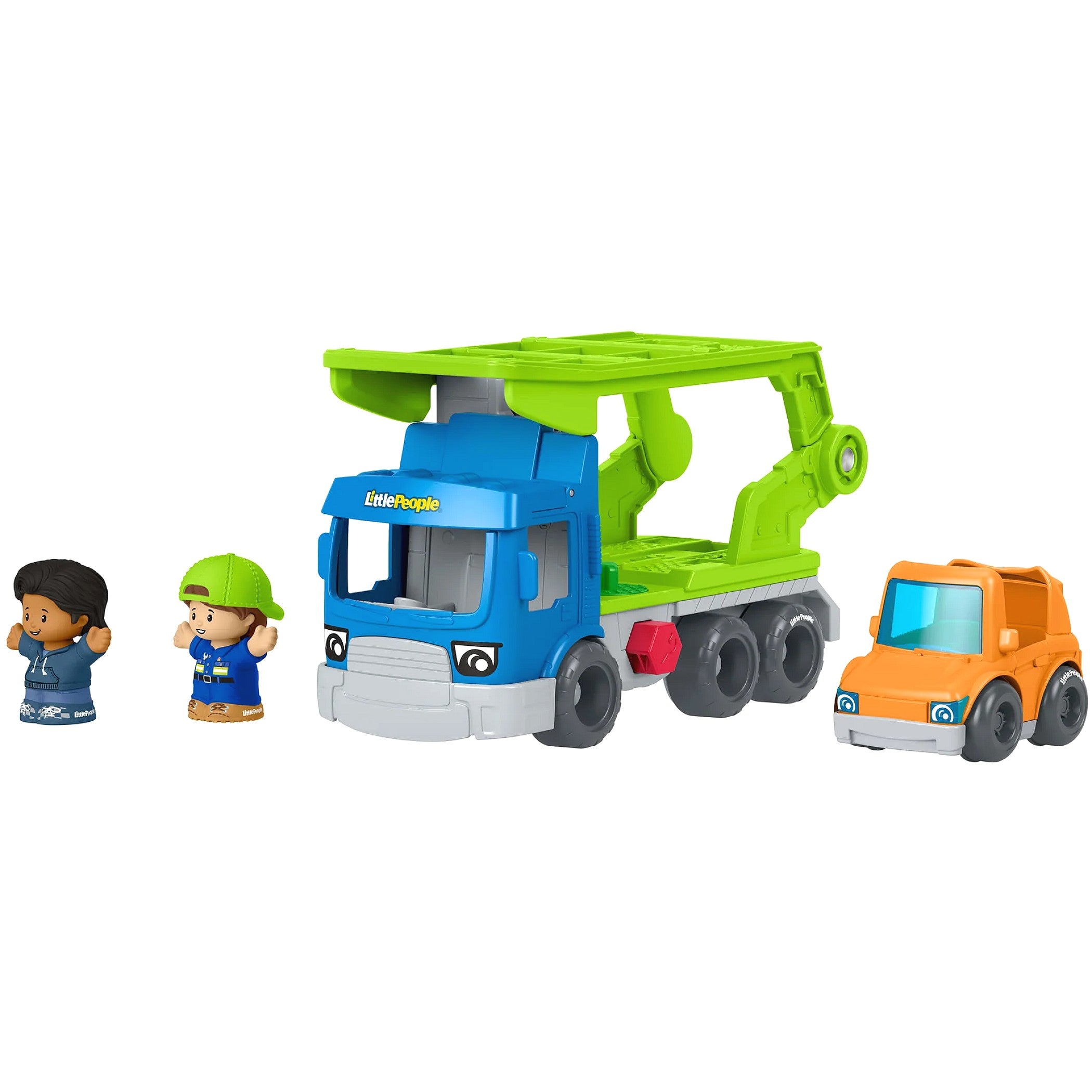 Fisher-Price - Little People Load & Roll Hauler Car Carrier Playset - Mattel