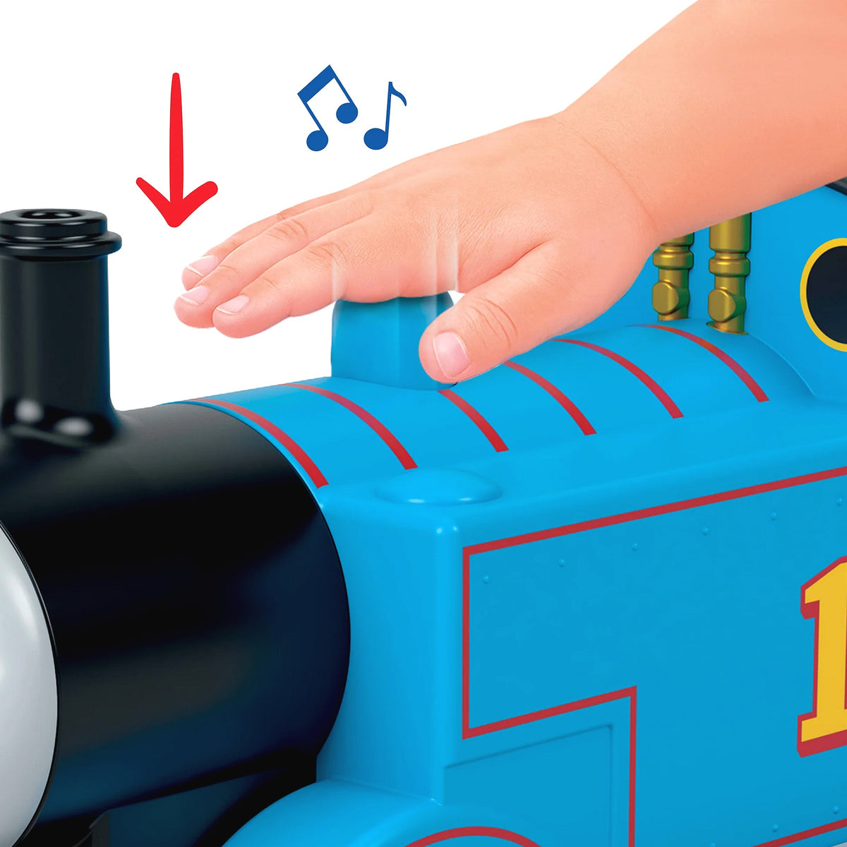 Thomas & Friends - Giant Whistling Thomas Large-Scale Engine with Push-Button Sound - Mattel
