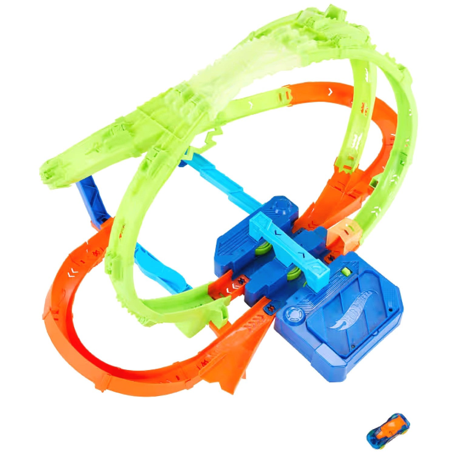 Hot Wheels - Stunt Tracks Hypersphere Crash With 1 Die-Cast Car Scale 1:64 - Mattel