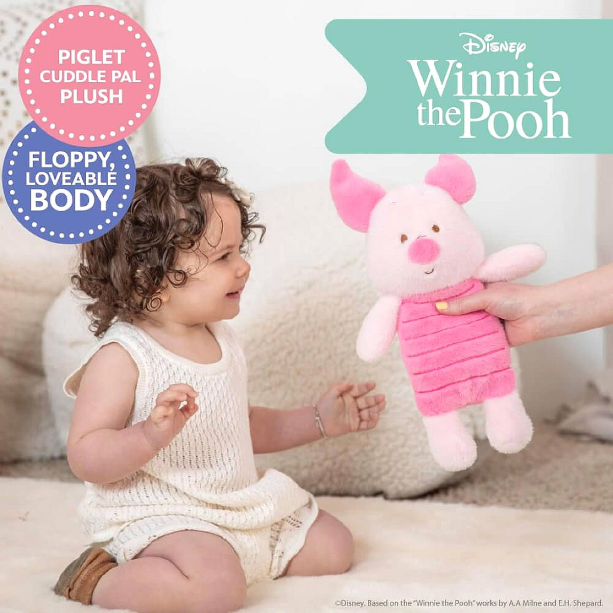 Disney Baby - Winnie The Pooh Piglet Cuddle Pal Plush