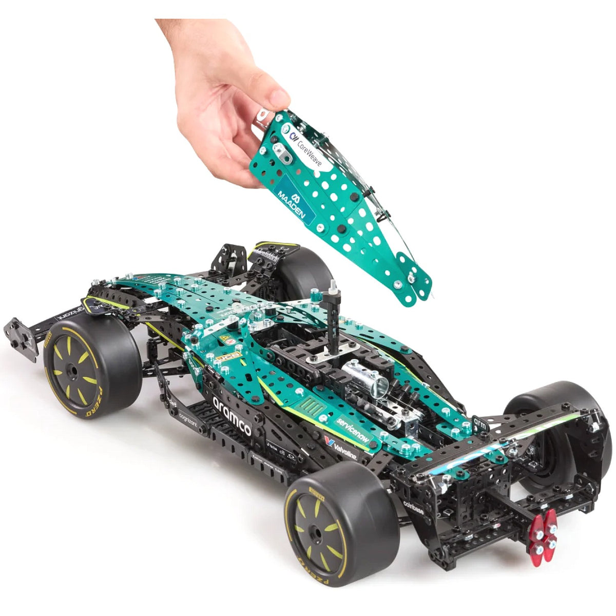 Meccano - Pro Aston Martin Aramco Formula One Race Car 1203 Pieces 1:8 Scale Model 26303