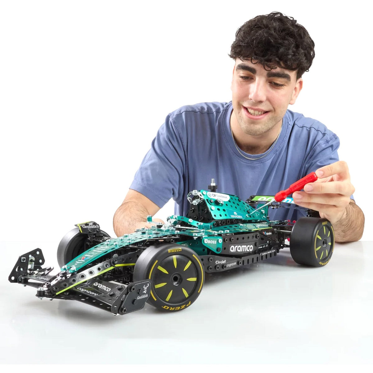 Meccano - Pro Aston Martin Aramco Formula One Race Car 1203 Pieces 1:8 Scale Model 26303
