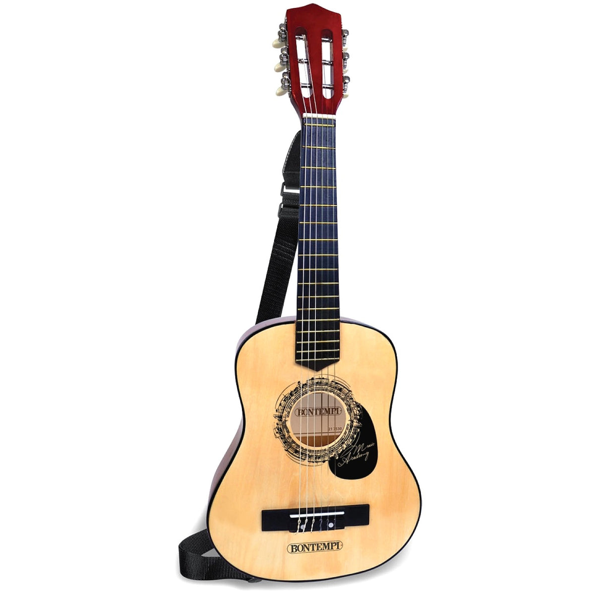 Bontempi - Wooden Guitar with Shoulder Strap 75cm Toy Musical Instrument