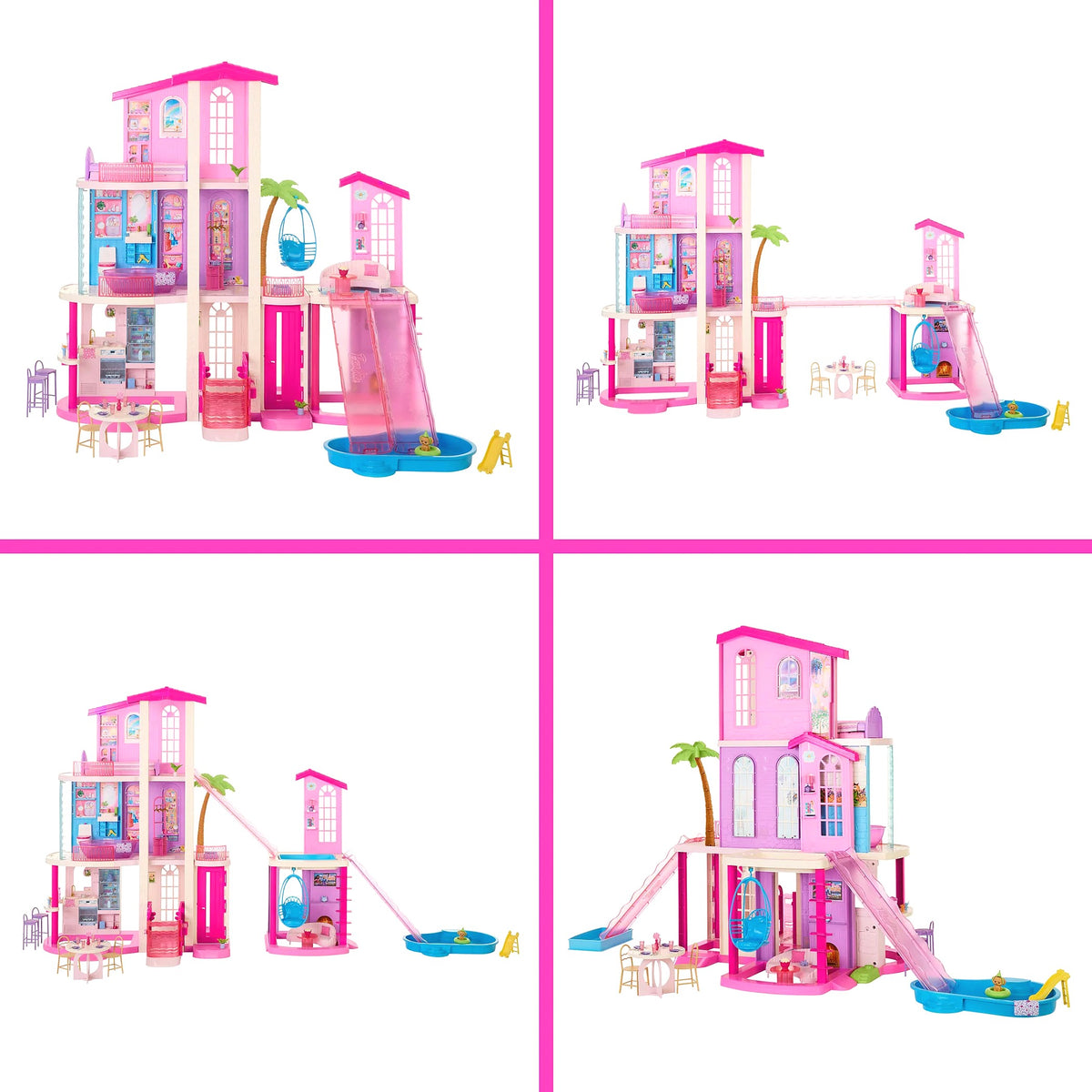 Barbie - Dream Land DreamHouse Dollhouse 2026 2 Pools 2 Slides 2 Houses Elevator with 3 Levels & 65+ Pieces Including Furniture & Accessories - Mattel
