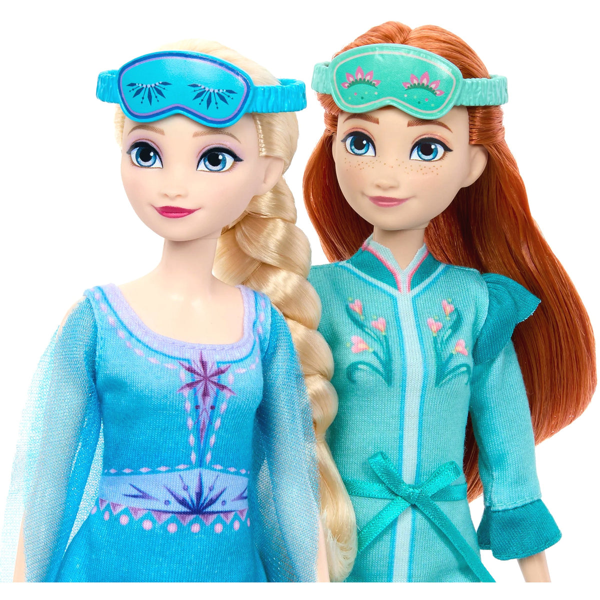 Disney - Frozen Slumber Sister Set with Anna & Elsa Fashion Dolls Olaf & 14 Accessories - Mattel