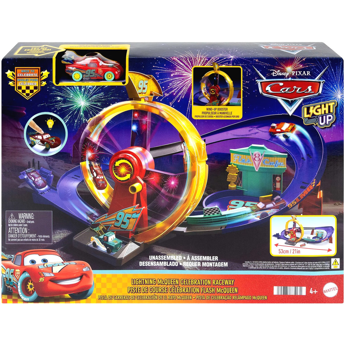 Disney Pixar - Cars Race To Celebrate Lightning McQueen Celebration Raceway Playset - Mattel