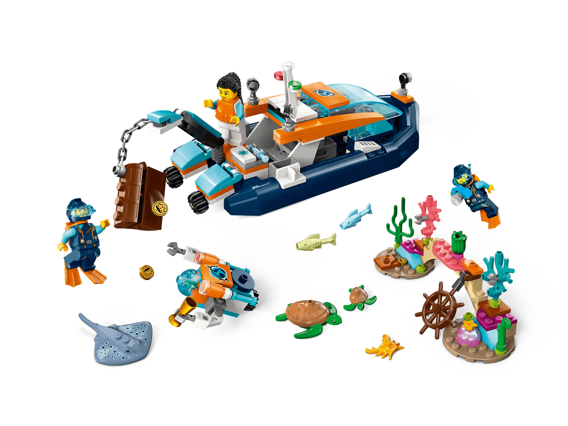 LEGO® 60377 Explorer Diving Boat - City