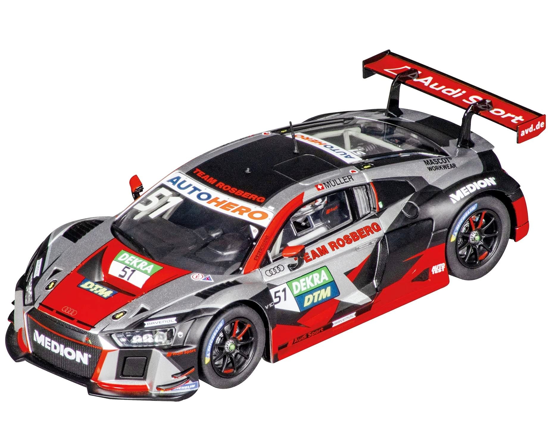 Carrera - Evolution 1:32 - Audi R8 Lms Gt3 Team Rosberg No.51 DTM 2021 - Slot Car Also Suits Scalextric