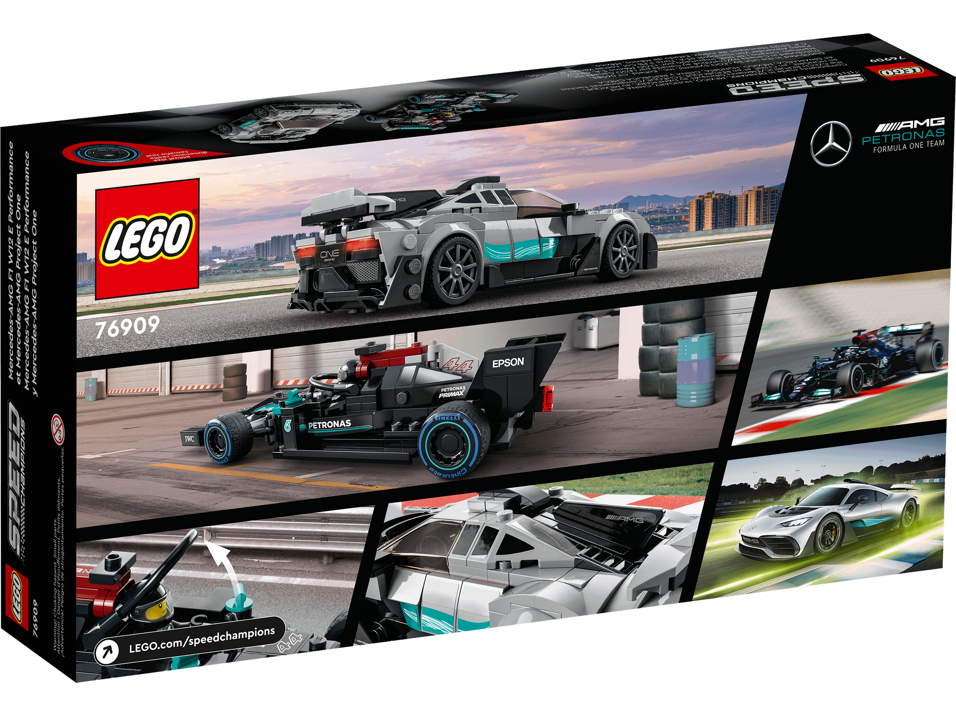 LEGO® 76909 Mercedes-AMG F1 W12 E Performance & Mercedes-AMG Project One - Speed Champions