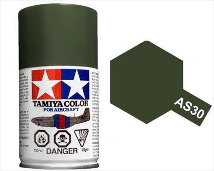 AS-30 TAMIYA  ACRYLIC SPRAY PAINT 100ML (AIRCRAFT) DARK GREEN 2 RAF
