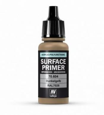 VALLEJO ACRYLIC POLYURETHANE - PRIMER  GERMAN DARK YELLOW 70604