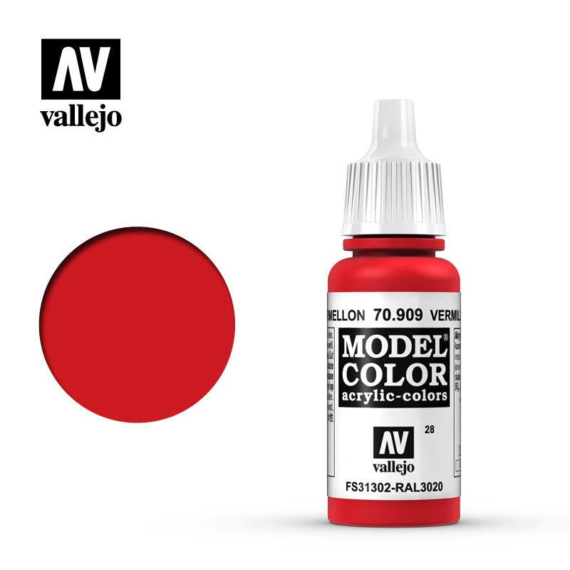 VALLEJO MODEL COLOR VERMILLION 17ML AV70909