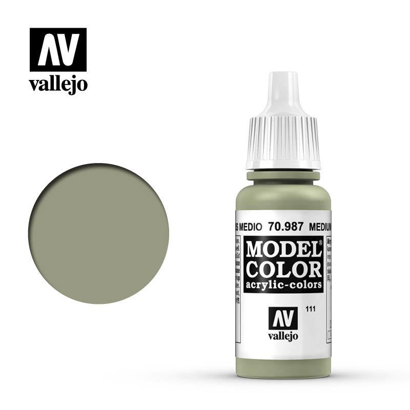 VALLEJO MODEL COLOR MEDIUM GREY 17ML AV70987