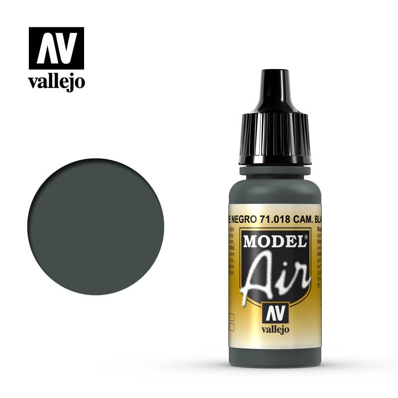 VALLEJO MODEL AIR ACRYLIC PAINT CAMO BLK/GREEN 71018